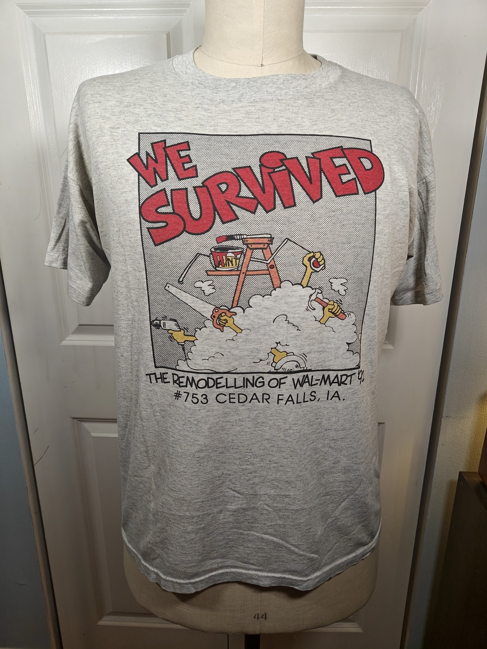 Vintage 1992 Walmart Remodeling Cedar Falls IA Promo T-Shirt Mens XXL